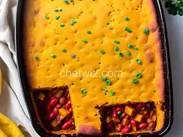 Veggie Chili Cornbread Casserole