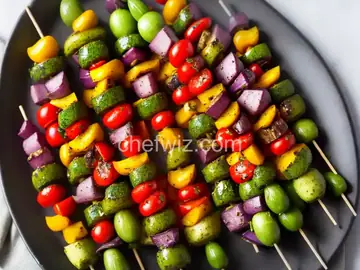 Veggie Kabobs with Herb and Garlic Marinade