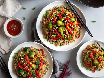 Veggie Teriyaki Stir-Fry with Noodles