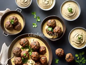 Venison Meatballs with Creamy Mustard Sauce