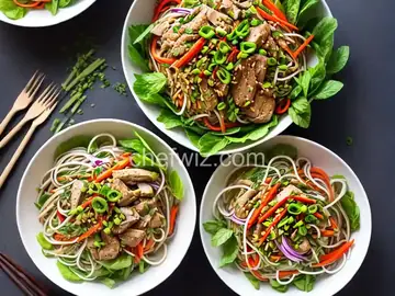 Vietnamese Noodle Salad with Lemongrass Chicken