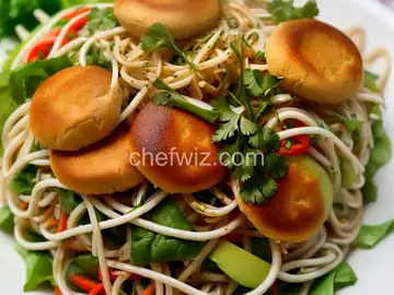 Vietnamese Noodle salad (bun tam bi)