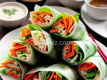 Vietnamese Spring Rolls With Dipping Sauce
