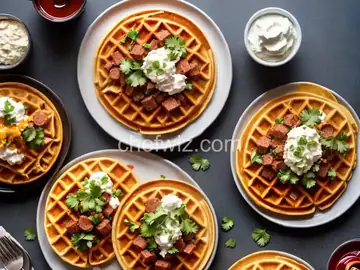 Waffle Taco with Spicy Sausage and Hot Honey