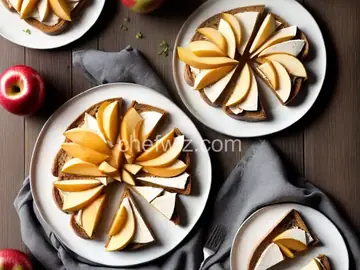 Warm Brie with Fuji Apple, Pear and Melba Toasts