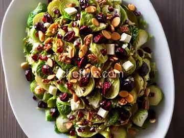 Warm Brussels Sprout Salad with Hazelnuts and Cranberries
