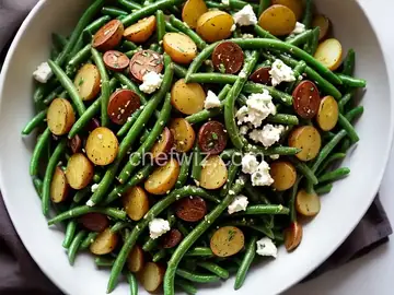 Warm Green Bean and Potato Salad with Goat Cheese