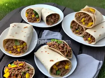 Warm Picnic Burritos ("Burritos De Machaca")