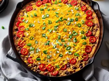Warm Seven-Layer Skillet Dip