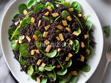 Watercress and Forbidden Rice Salad with Ginger Vinaigrette