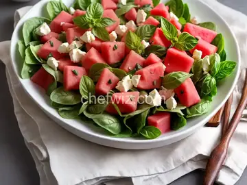 Watermelon Basil Salad