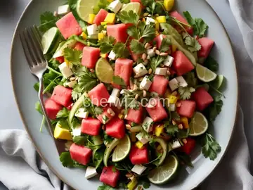 Watermelon and Jicama Salad With Jalapeño and Lime