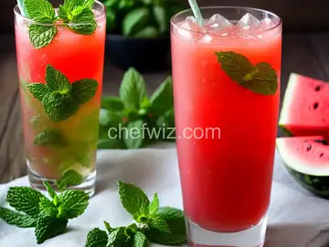 Watermelon and Mint "Agua Fresca" (Fresh Fruit-Blended Water)