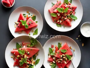 Watermelon and Prosciutto With Mint and Toasted Almonds
