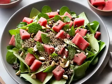 Watermelon and Sesame Seed Salad