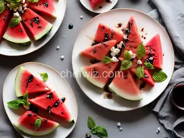 Watermelon with Balsamic and Feta