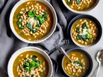 White Bean Soup with Mustard Greens and Parmesan