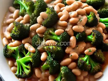White Beans and Charred Broccoli with Parmesan