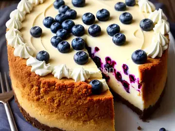 White Chocolate Blueberry Cheesecake