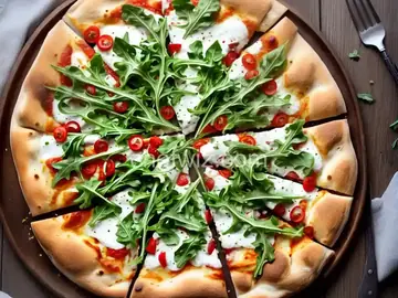 White Pizzas with Arugula