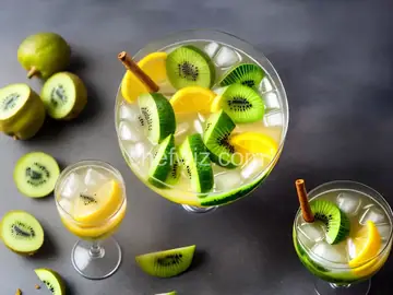 White Sangria with Kiwi