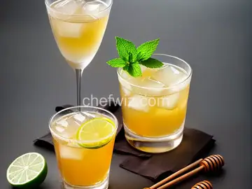White Tea and Rum Cocktail with Honey-Lime Syrup