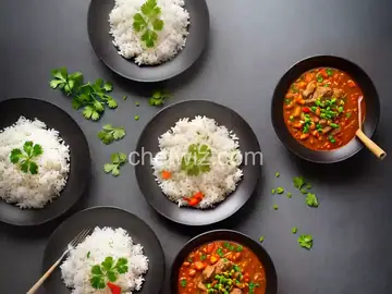 White rice and stew