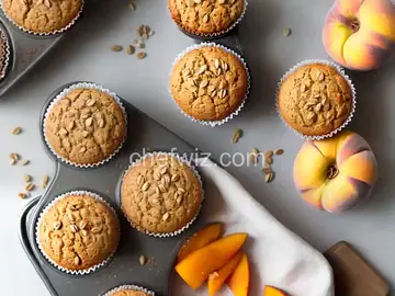 Whole Grain Carrot Peach Muffins