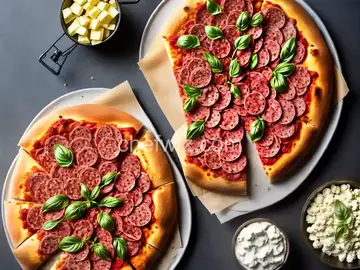 Whole-Grain Salami and Mozzarella Pizza