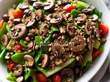 Whole-Grain Spelt Salad With Leeks and Marinated Mushrooms Recipe