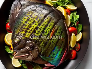 Whole Grilled Parrot Fish