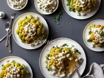 Whole Roasted Cauliflower With Whipped Goat Cheese