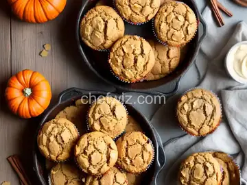 Whole Wheat Pumpkin Applesauce Muffins