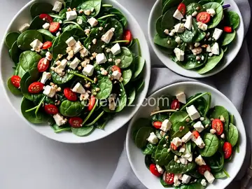 Wilted Spinach Salad with Warm Feta Dressing