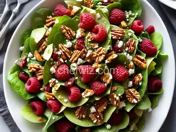 Wonderful Raspberry Walnut Dinner Salad