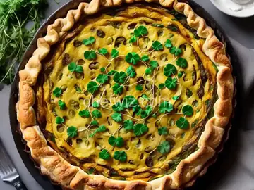 Wood Sorrel Savory Onion Tart