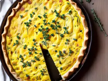 Yellow Squash and Mozzarella Quiche with Fresh Thyme