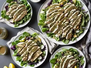 Za'atar Chicken Salad with Lemon-Tahini Dressing