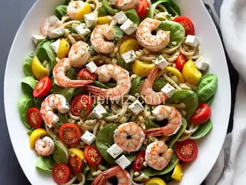 Zesty Feta and Shrimp Summer Pasta Salad