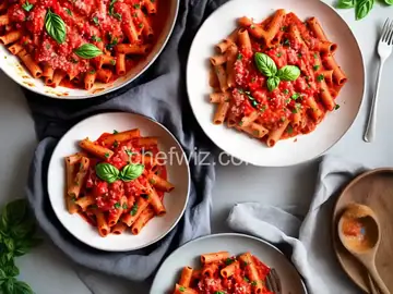 Ziti with Tomato-Pesto Sauce