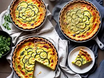 Zucchini, Bacon, and Gruyère Quiche