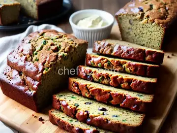 Zucchini Bread With Dried Cranberries and Vanilla Bean Glaze