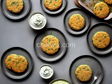 Zucchini Cakes with Herb Sour Cream