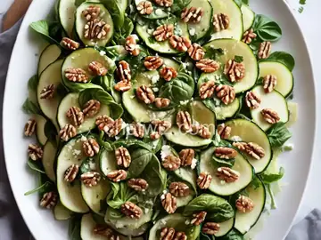 Zucchini Carpaccio Salad with Parmesan, Basil, and Walnuts Recipe