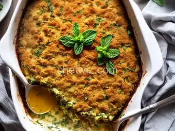 Zucchini Casserole with Mint and Parsley