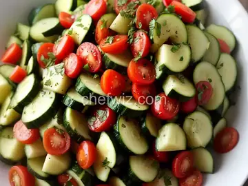 Zucchini Cucumber Salad