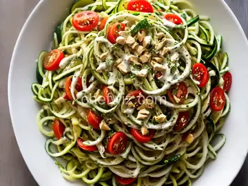 Zucchini Noodle Salad with Buttermilk Dressing