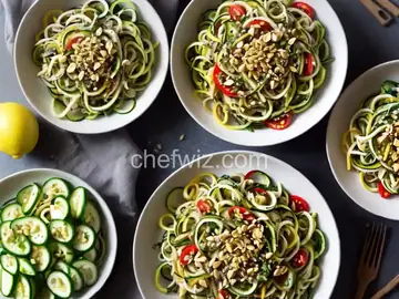 Zucchini Noodle Salad with Lemon-Garlic Vinaigrette