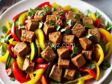 Zucchini, Pork, and Peppers