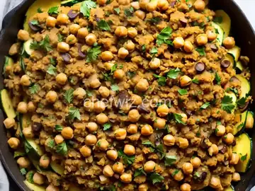 Zucchini with Chickpea and Mushroom Stuffing